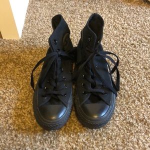 All black converse high tops